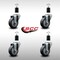 Service Caster 3.5'' SS Thermoplastic Rubber Wheel Swivel 1-1/2'' Expanding Stem Caster Set, 4PK SCC-SSEX20S3514-TPRB-112-4 - alternate 3